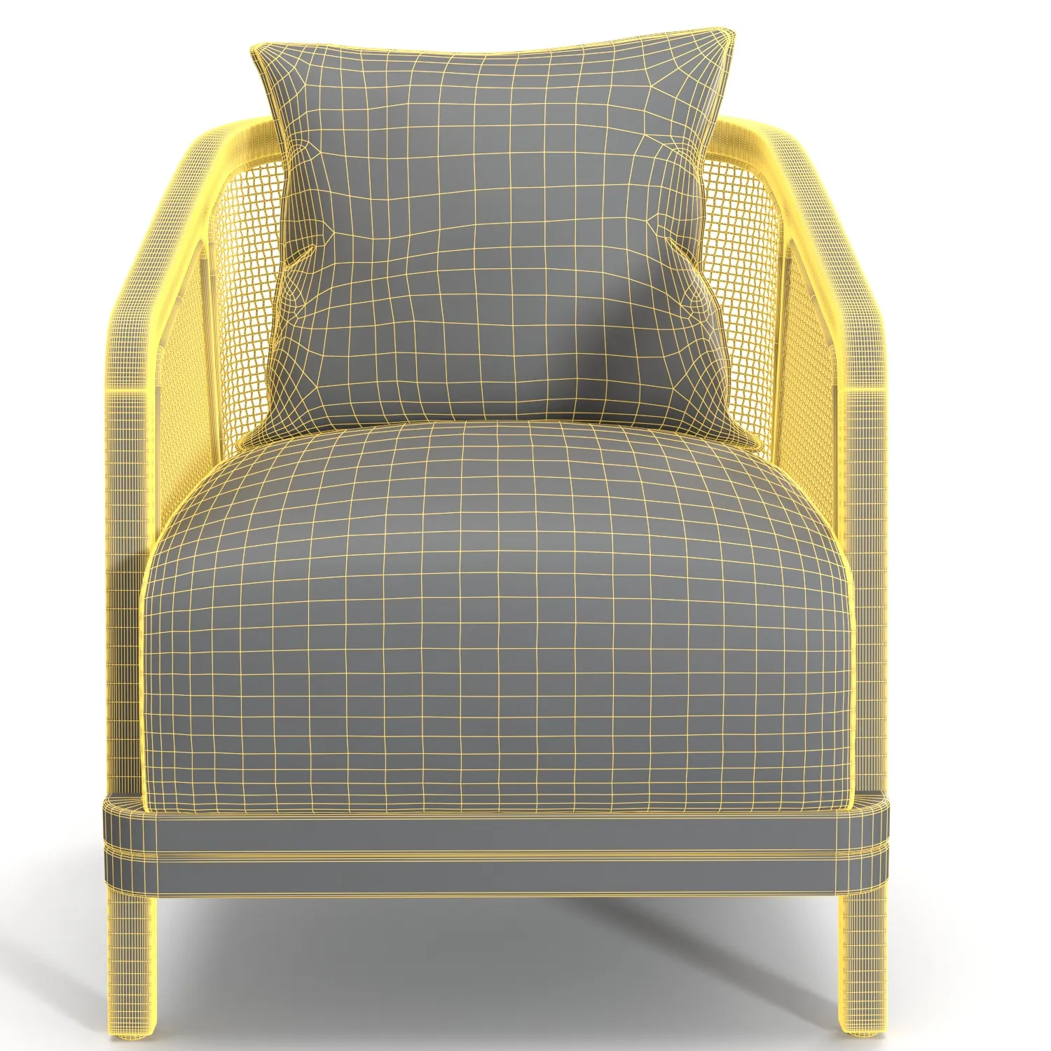 Belgrave Wicker Fabric Armchair 3D Model_07